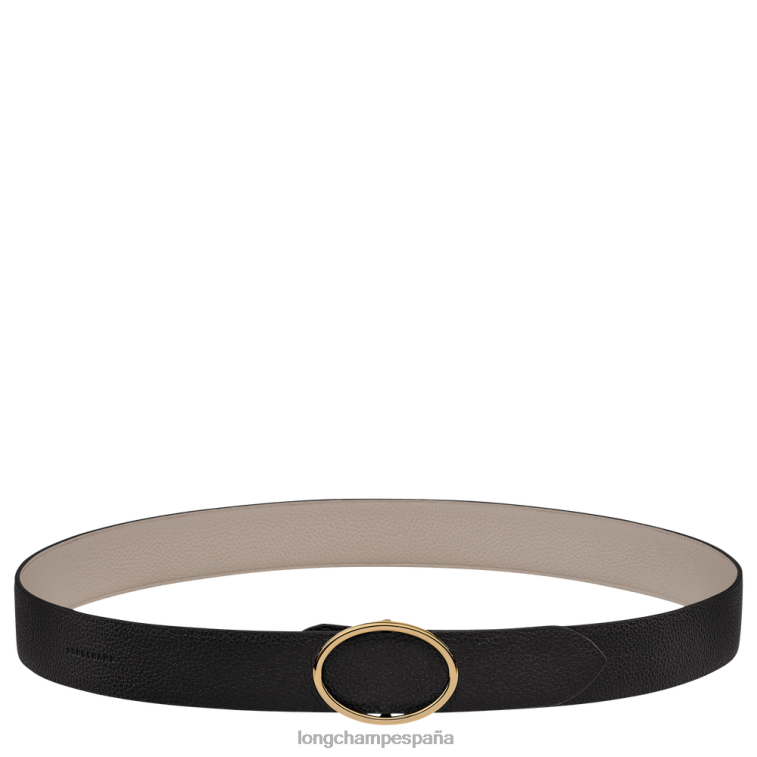 Longchamp cinturón le foulonne negro/tórtola mujer accesorios 064LB961