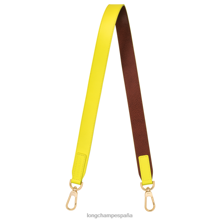Longchamp correa para el hombro box-trot limón/marrón mujer accesorios 064LB1081