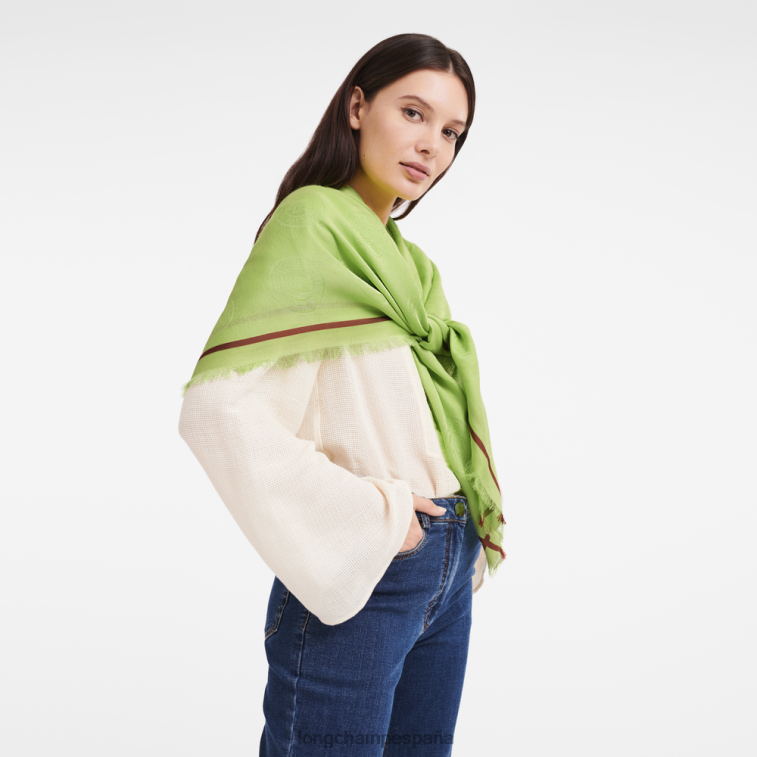 Longchamp chal colección primavera/verano 2023 luz verde mujer accesorios 064LB978