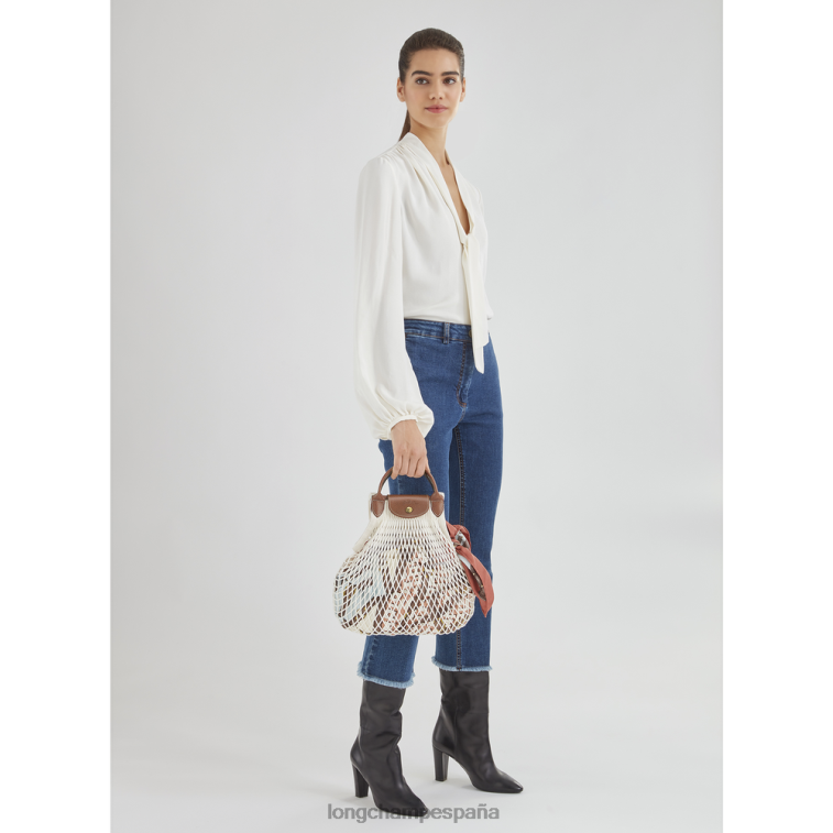 Longchamp bolsa de malla filet le pliage crudo mujer bolsas 064LB66