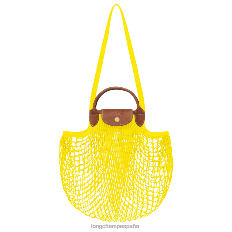 Longchamp bolsa de malla filet le pliage limón mujer bolsas 064LB2