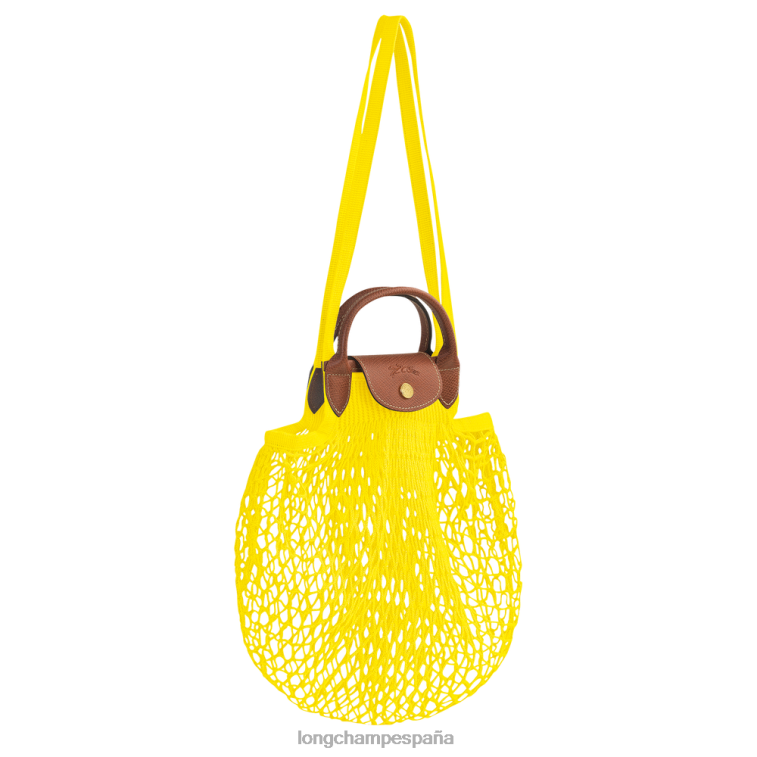 Longchamp bolsa de malla filet le pliage limón mujer bolsas 064LB2