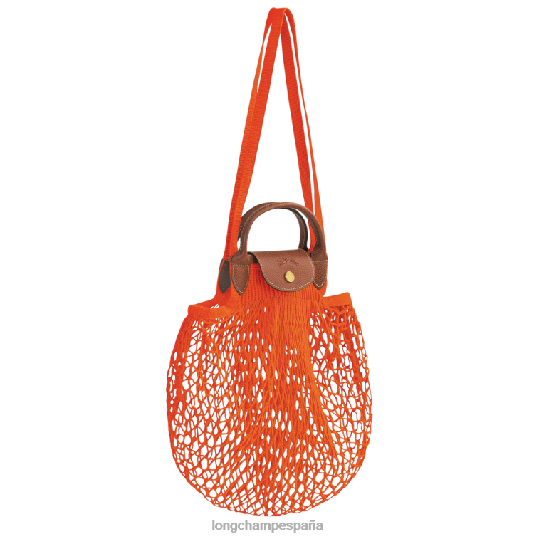 Longchamp bolsa de malla filet le pliage naranja mujer bolsas 064LB3