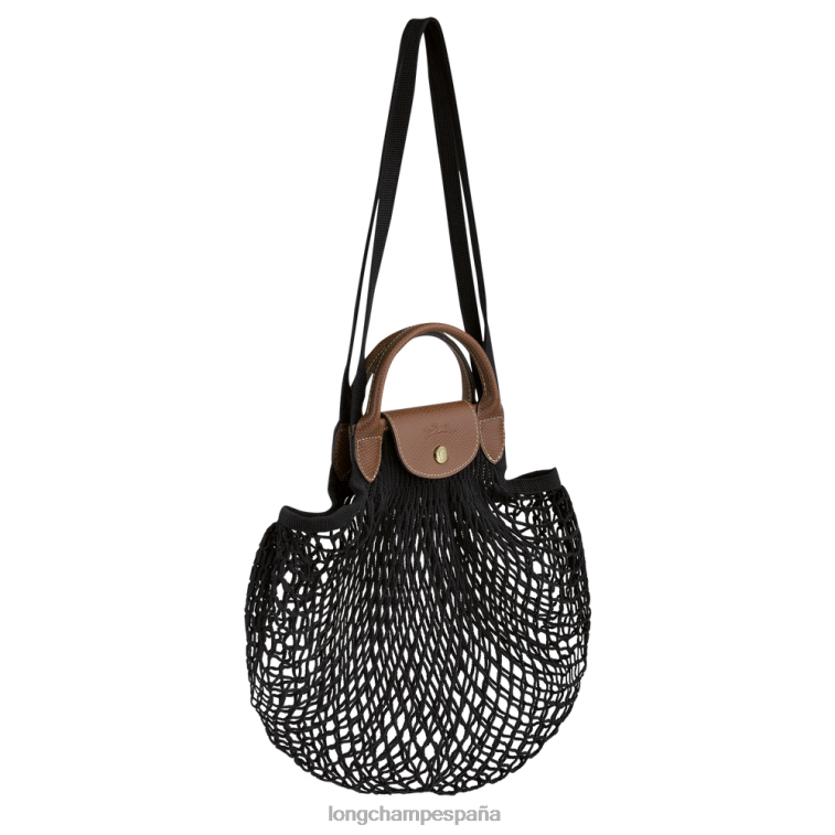 Longchamp bolsa de malla filet le pliage negro mujer bolsas 064LB65