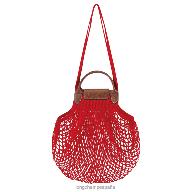 Longchamp bolsa de malla filet le pliage rojo mujer bolsas 064LB4