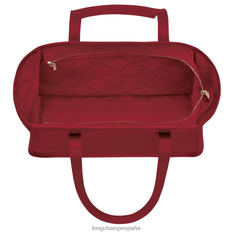Longchamp bolso tote le foulonne rojo mujer bolsas 064LB386