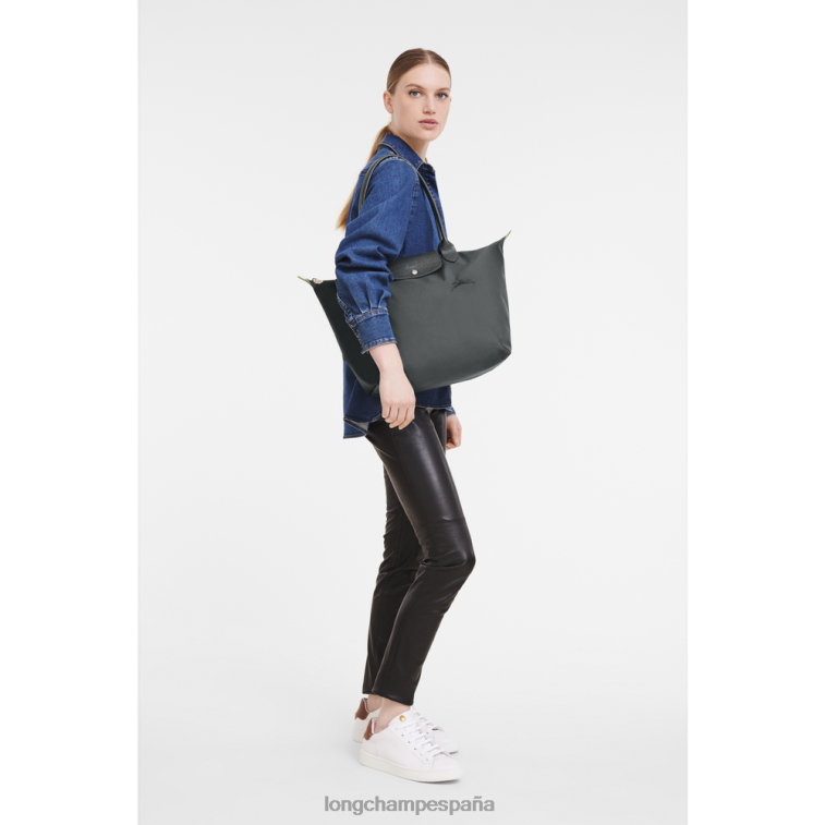 Longchamp bolso tote le pliage verde grafito mujer bolsas 064LB405