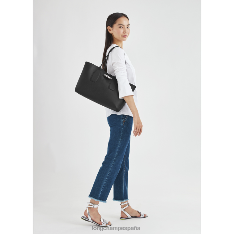 Longchamp bolso tote rosa negro mujer bolsas 064LB368