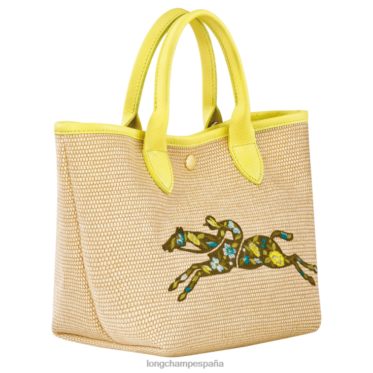 Longchamp bolsa tipo cesta le panier pliage amarillo mujer bolsas 064LB60
