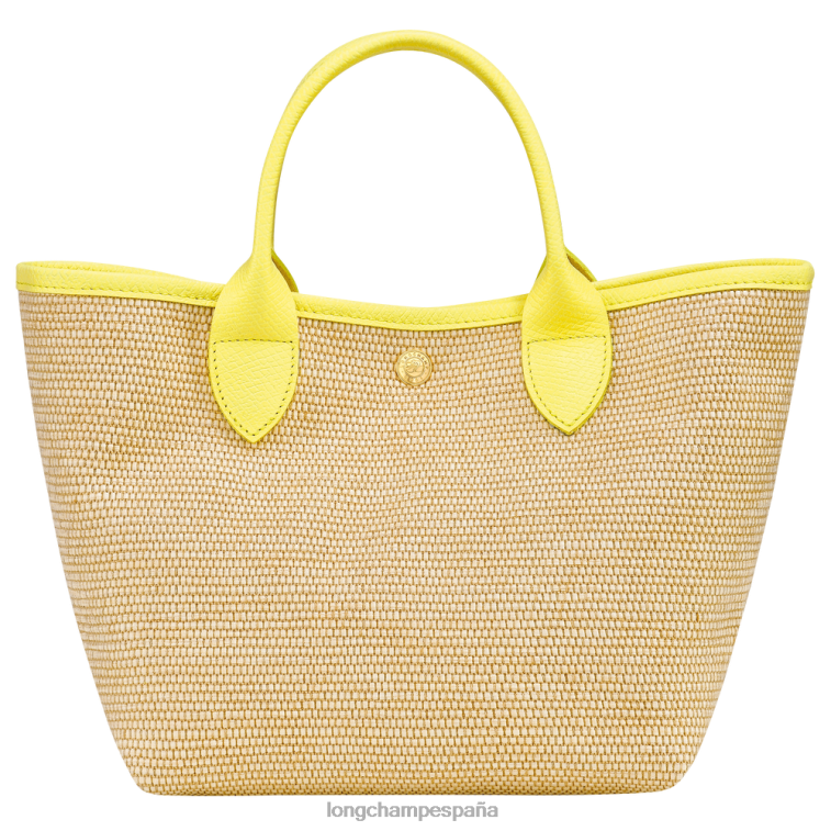 Longchamp bolsa tipo cesta le panier pliage amarillo mujer bolsas 064LB60