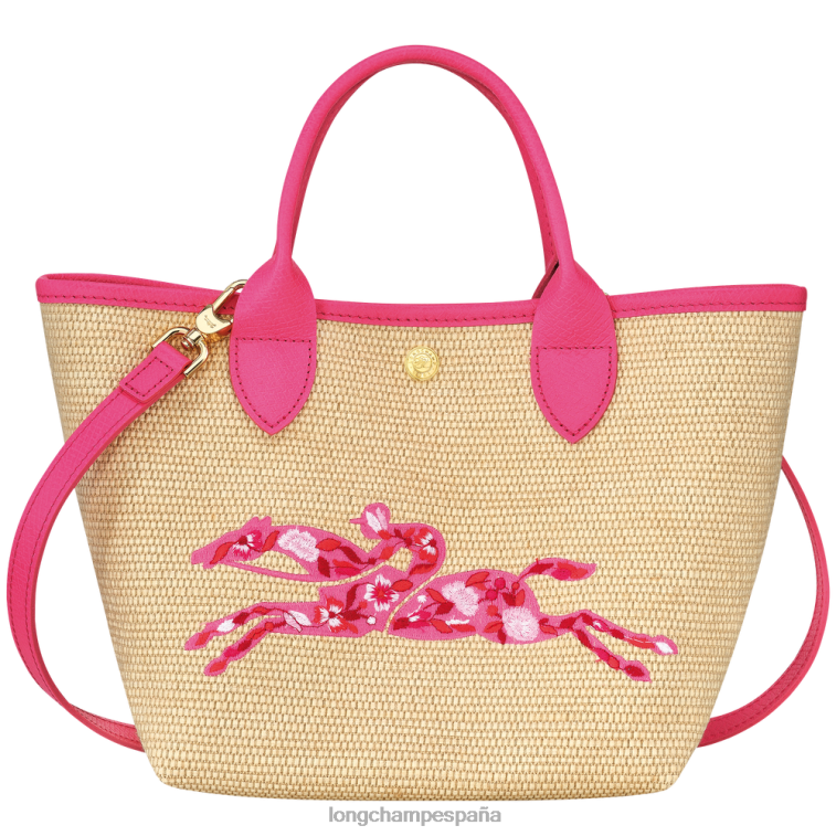 Longchamp bolsa tipo cesta le panier pliage fucsia mujer bolsas 064LB62
