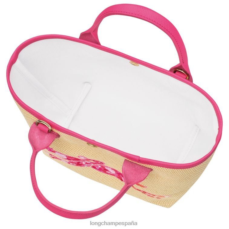 Longchamp bolsa tipo cesta le panier pliage fucsia mujer bolsas 064LB62