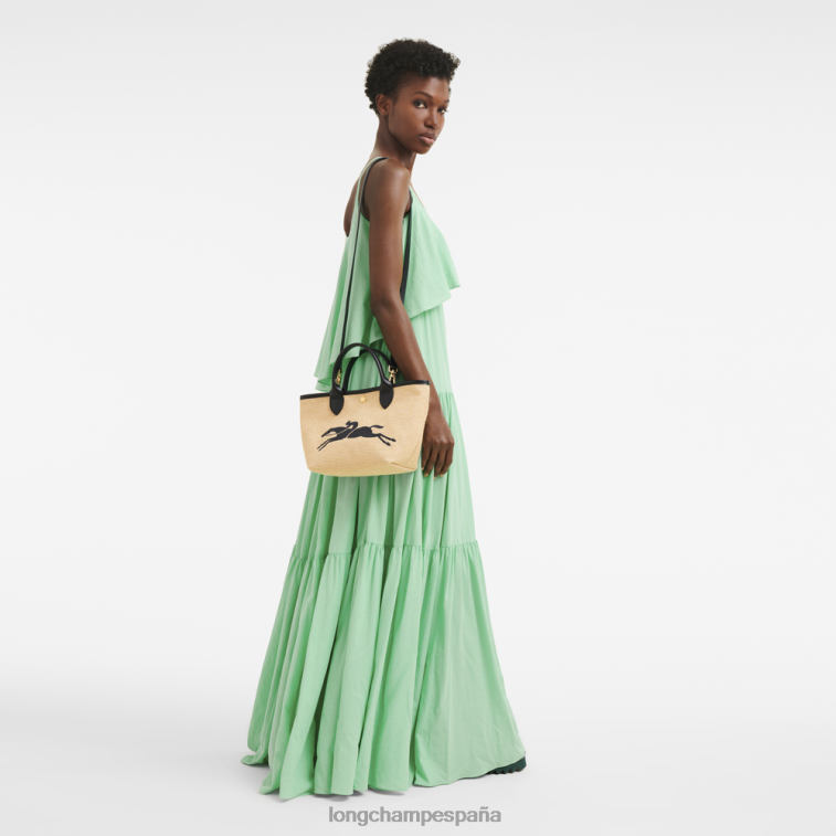 Longchamp bolsa tipo cesta le panier pliage negro mujer bolsas 064LB28