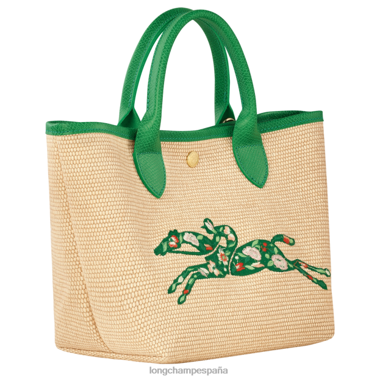 Longchamp bolsa tipo cesta le panier pliage verde mujer bolsas 064LB61