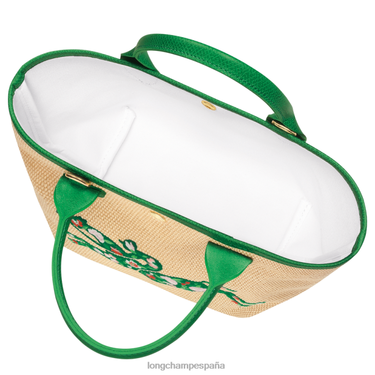 Longchamp bolsa tipo cesta le panier pliage verde mujer bolsas 064LB61