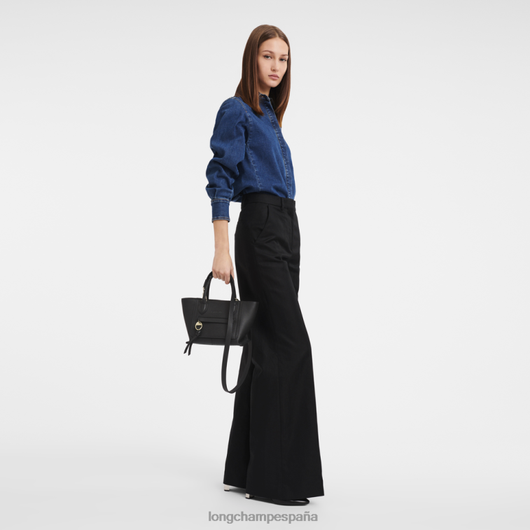 Longchamp bolso de buzón negro mujer bolsas 064LB163