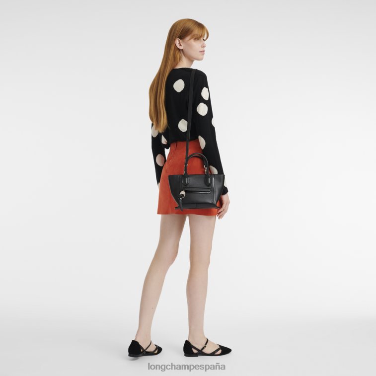 Longchamp bolso de buzón negro mujer bolsas 064LB175