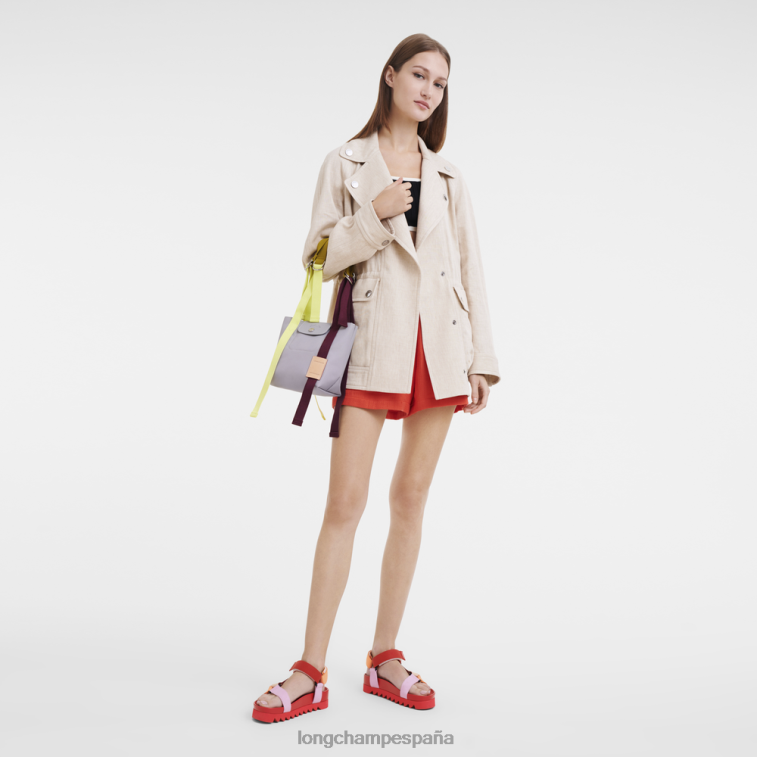 Longchamp bolso de mano le pliage re-play gris mujer bolsas 064LB43