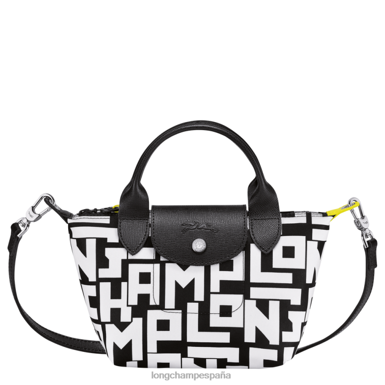 Longchamp bolso le pliage lgp blanco negro mujer bolsas 064LB89
