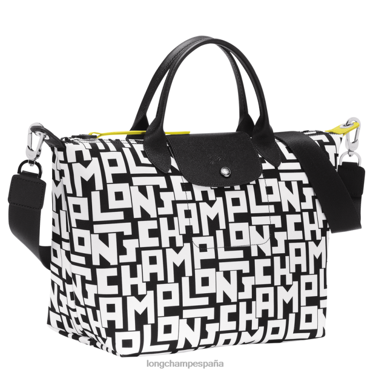 Longchamp bolso le pliage lgp blanco negro mujer bolsas 064LB91