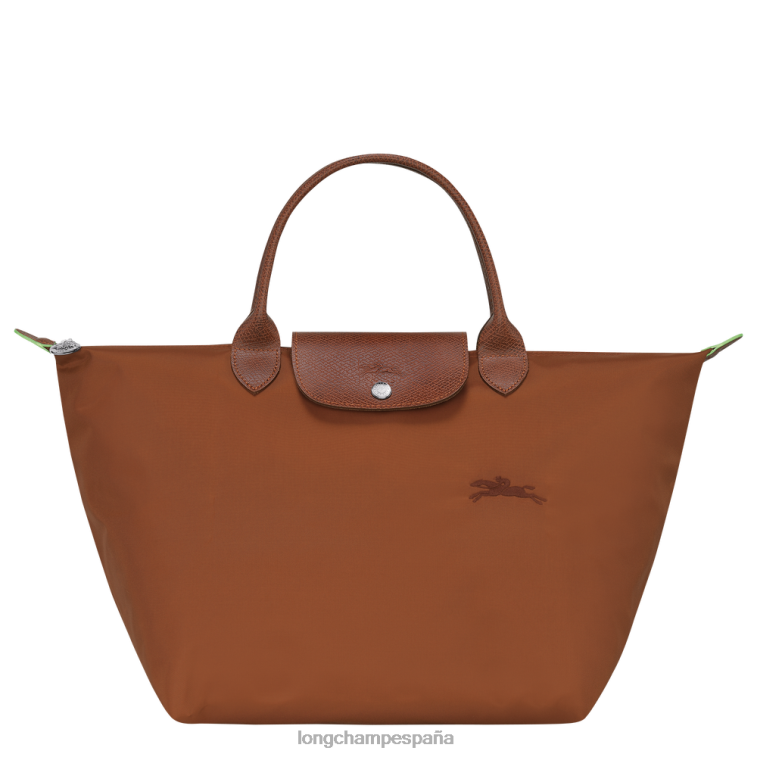 Longchamp bolso le pliage verde coñac mujer bolsas 064LB42