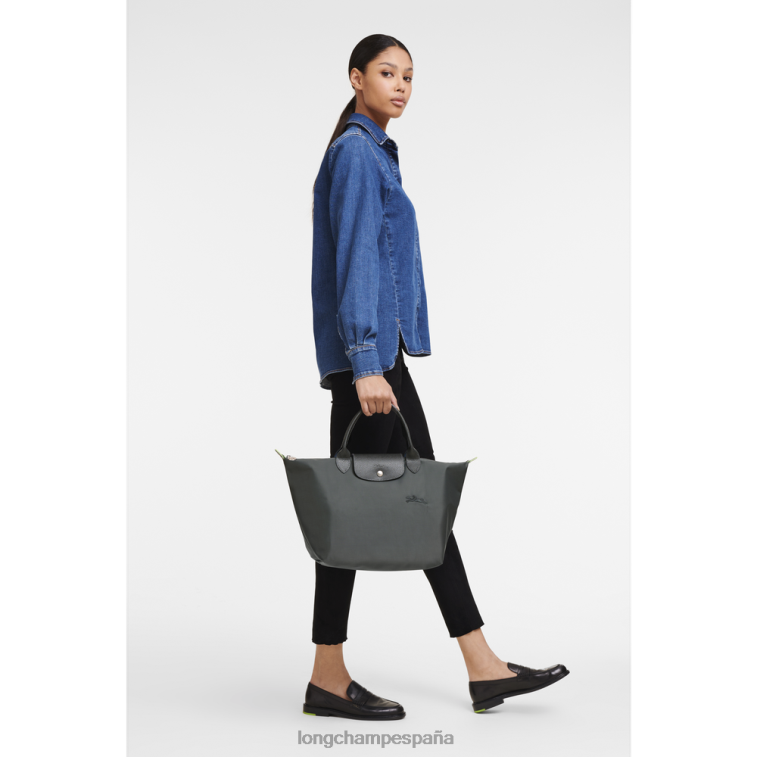 Longchamp bolso le pliage verde grafito mujer bolsas 064LB194