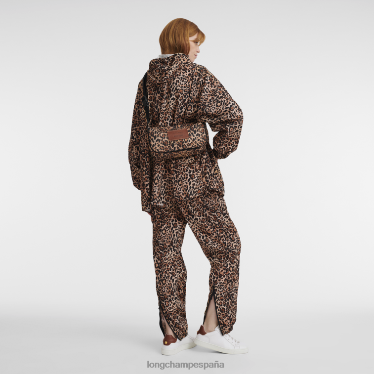 Longchamp X D'heygere bolso cruzado/mochila estampado de pantera mujer bolsas 064LB322