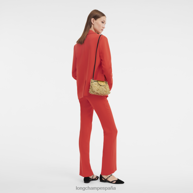 Longchamp bandolera de la colección le pliage oro mujer bolsas 064LB222