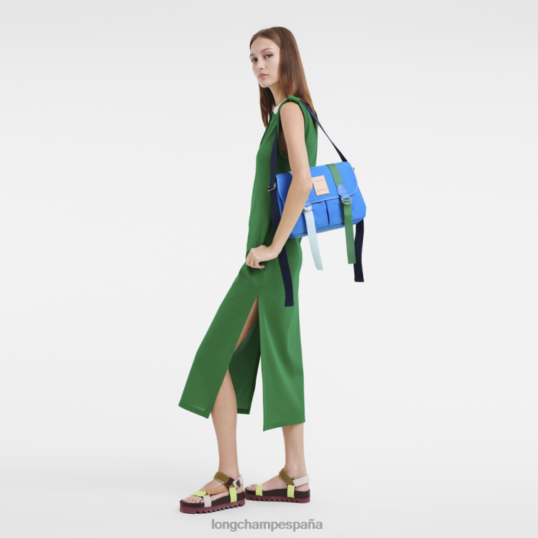 Longchamp bandolera le pliage re-play azul mujer bolsas 064LB207