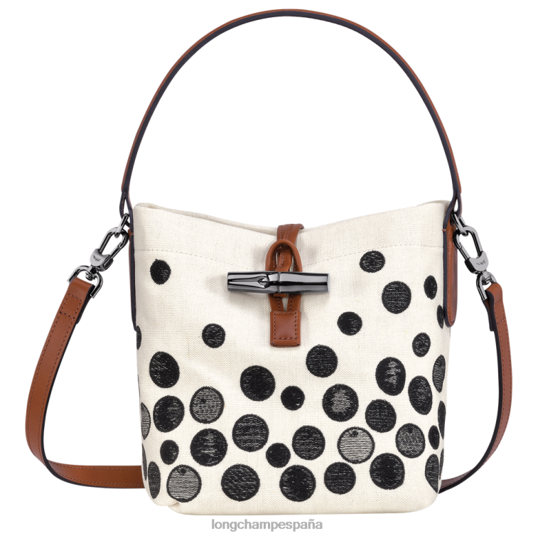 Longchamp bolso bombonera roseau esencial blanco negro mujer bolsas 064LB256