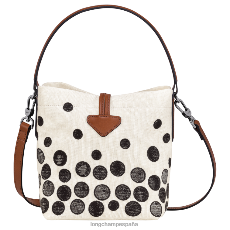 Longchamp bolso bombonera roseau esencial blanco negro mujer bolsas 064LB256