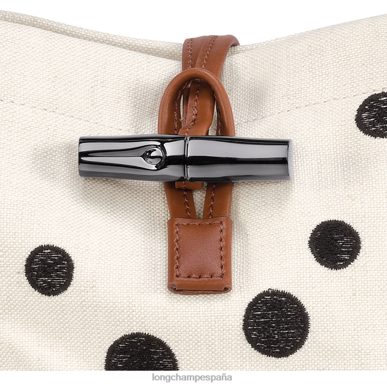 Longchamp bolso bombonera roseau esencial blanco negro mujer bolsas 064LB256