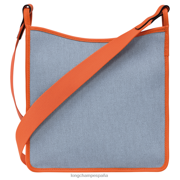 Longchamp bolso crossbody le foulonne con cremallera azul/naranja mujer bolsas 064LB260