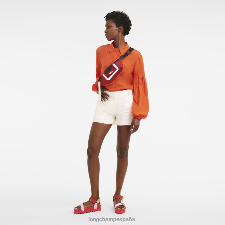 Longchamp riñonera de la colección le pliage naranja/burdeos mujer bolsas 064LB213
