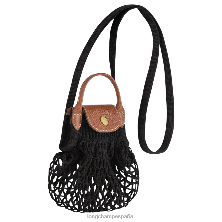 Longchamp bolsa de malla filet le pliage negro mujer Artículos de cuero 064LB218