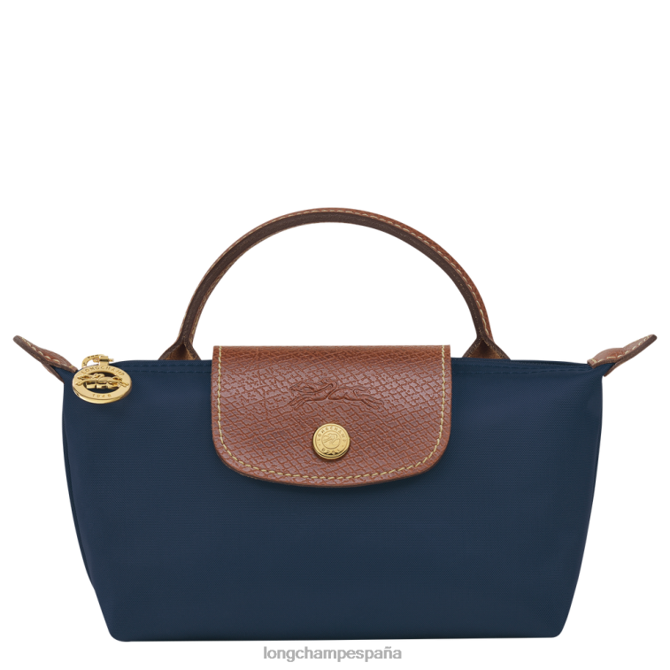 Longchamp bolsa original le pliage con asa Armada mujer Artículos de cuero 064LB665