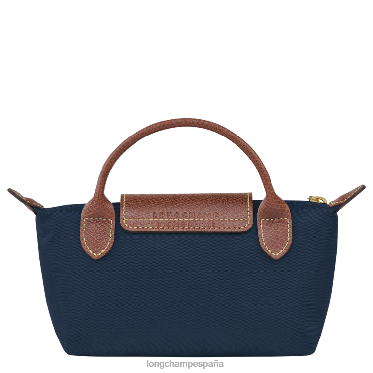 Longchamp bolsa original le pliage con asa Armada mujer Artículos de cuero 064LB665