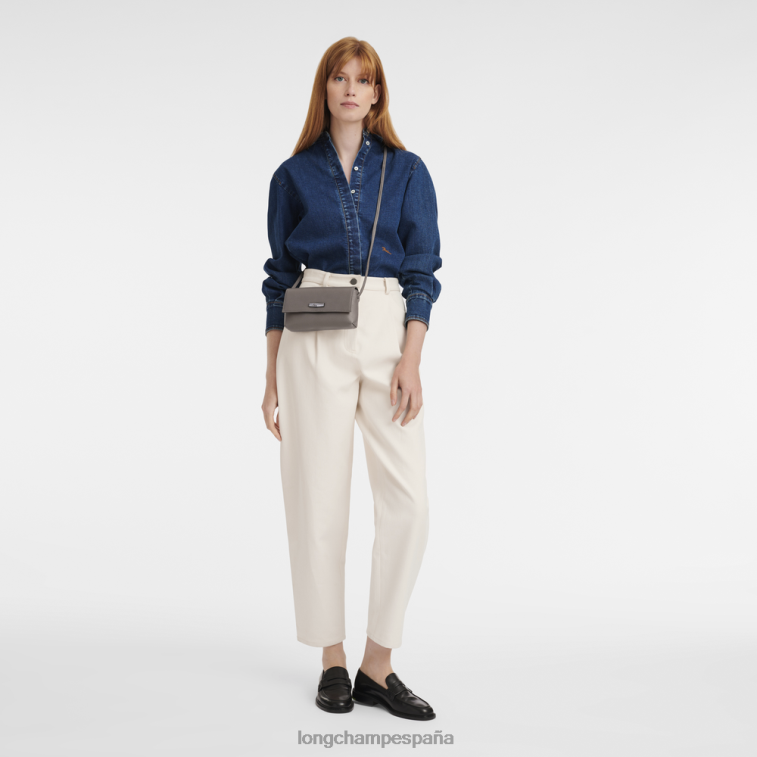 Longchamp bolso de mano esencial roseau gris mujer Artículos de cuero 064LB11