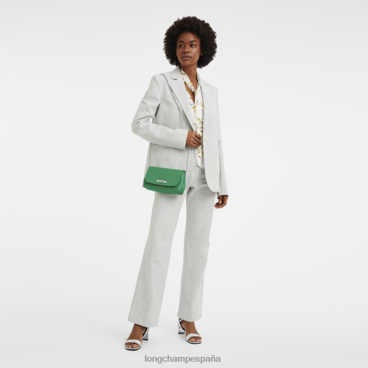 Longchamp bolso de mano rosa hierba/luz verde mujer Artículos de cuero 064LB248