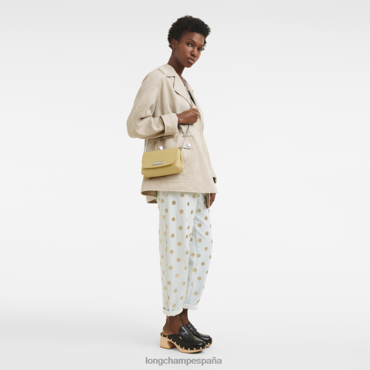 Longchamp bolso de mano rosa maíz mujer Artículos de cuero 064LB252