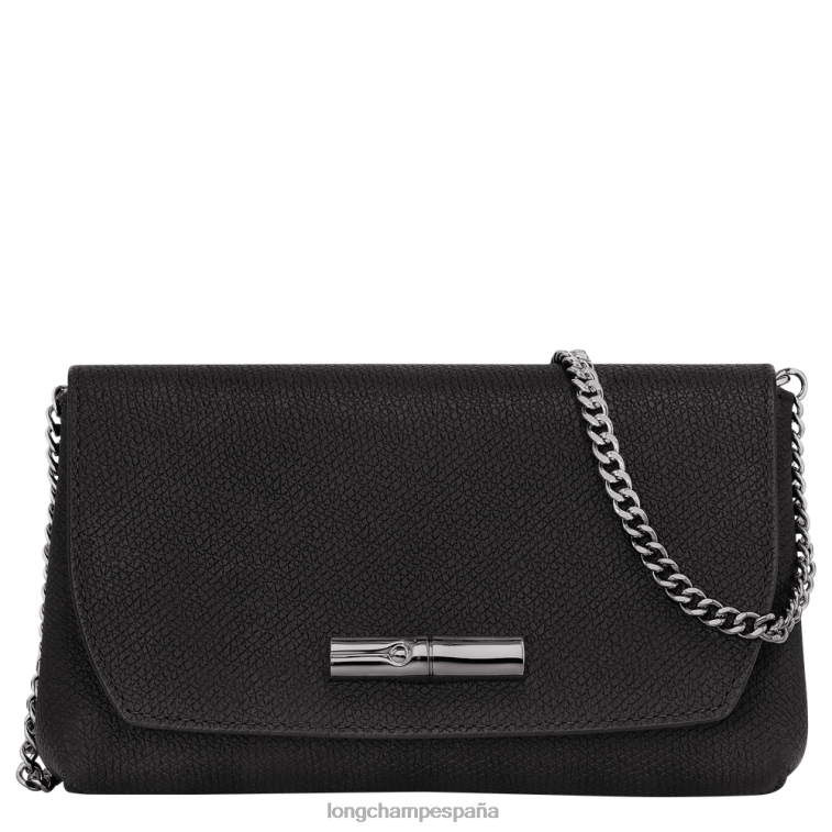 Longchamp bolso de mano rosa negro mujer Artículos de cuero 064LB250