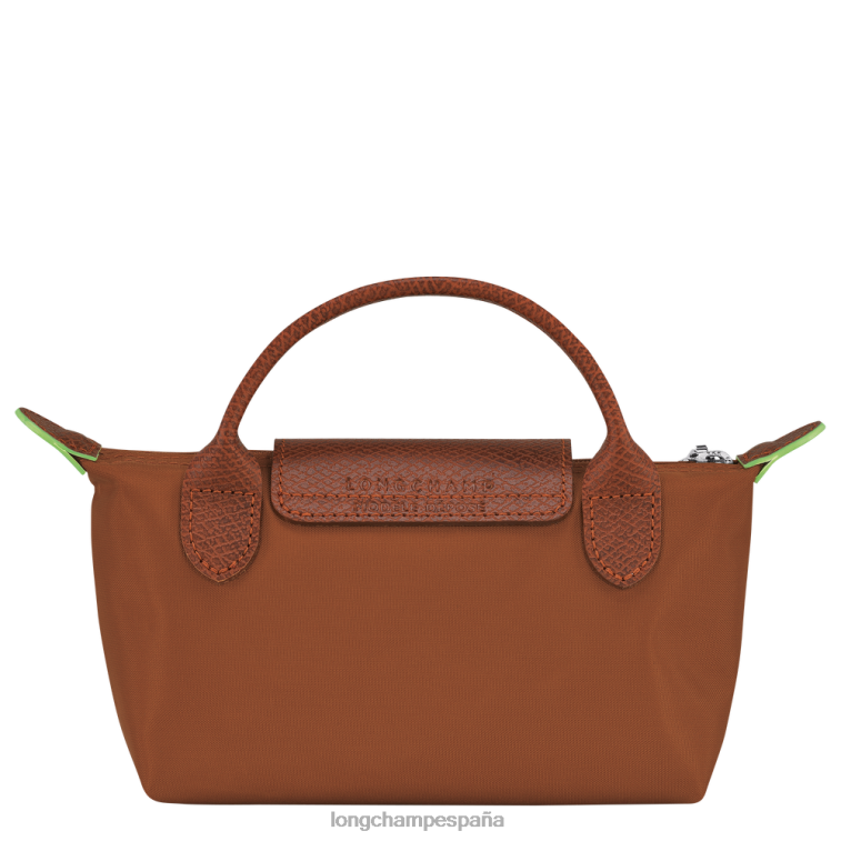 Longchamp bolso le pliage verde con asa coñac mujer Artículos de cuero 064LB671
