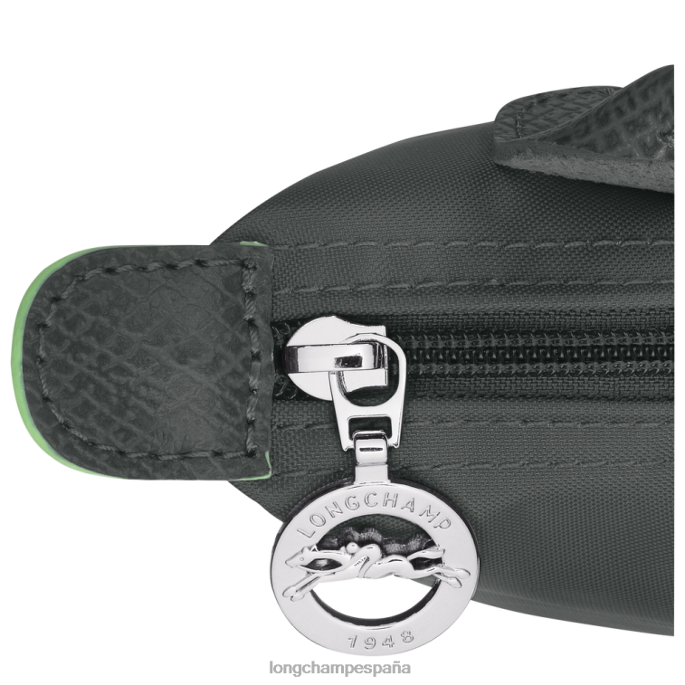 Longchamp bolso le pliage verde con asa grafito mujer Artículos de cuero 064LB672