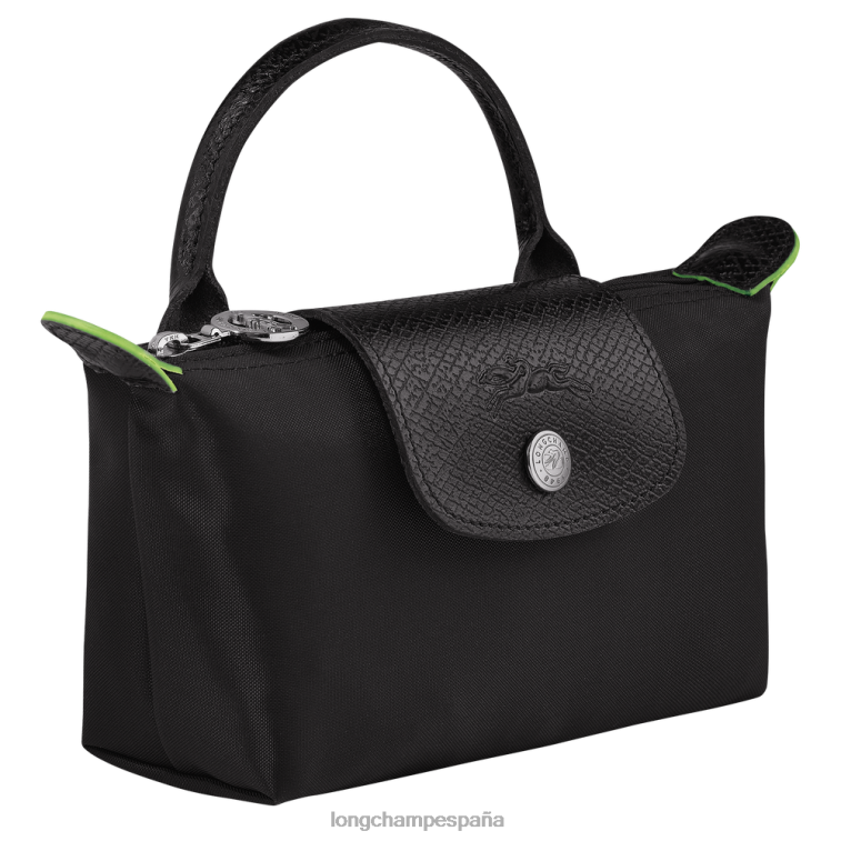 Longchamp bolso le pliage verde con asa negro mujer Artículos de cuero 064LB669