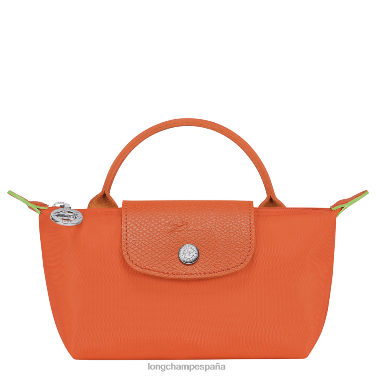 Longchamp bolso le pliage verde con asa zanahoria mujer Artículos de cuero 064LB674