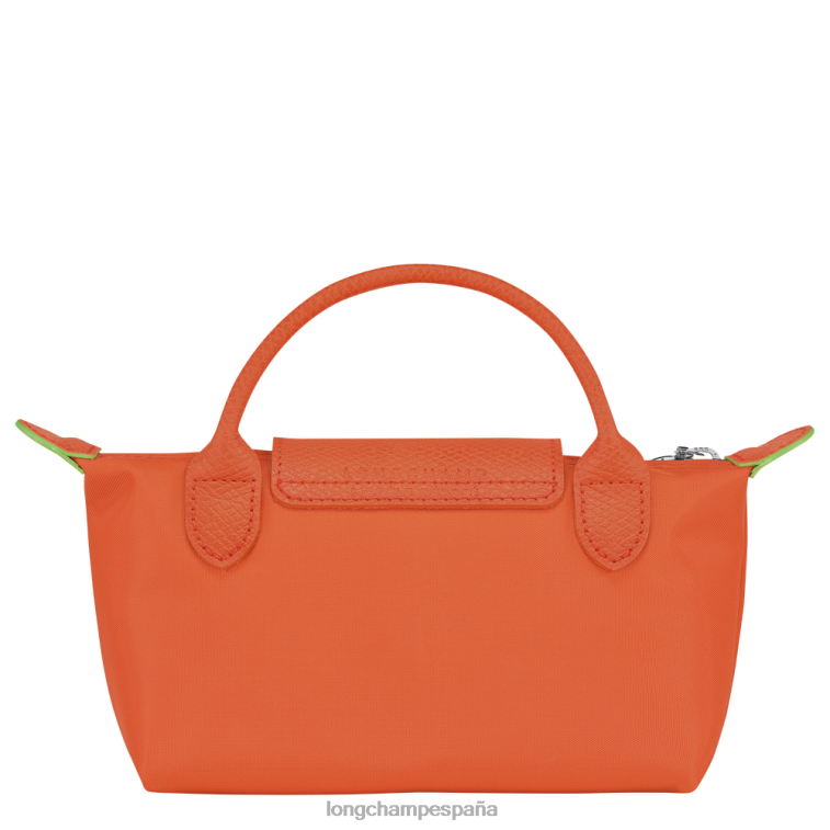 Longchamp bolso le pliage verde con asa zanahoria mujer Artículos de cuero 064LB674