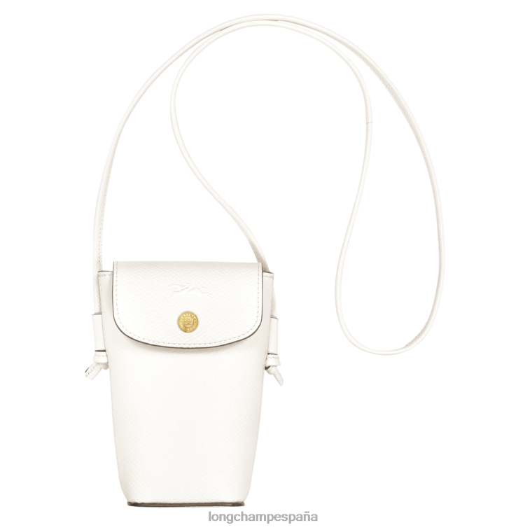 Longchamp funda para teléfono epure con encaje de cuero blanco mujer Artículos de cuero 064LB707