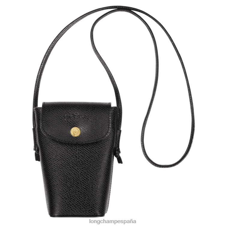 Longchamp funda para teléfono epure con encaje de cuero negro mujer Artículos de cuero 064LB706