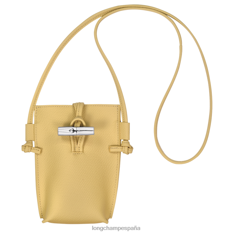 Longchamp funda para teléfono roseau con encaje maíz mujer Artículos de cuero 064LB685