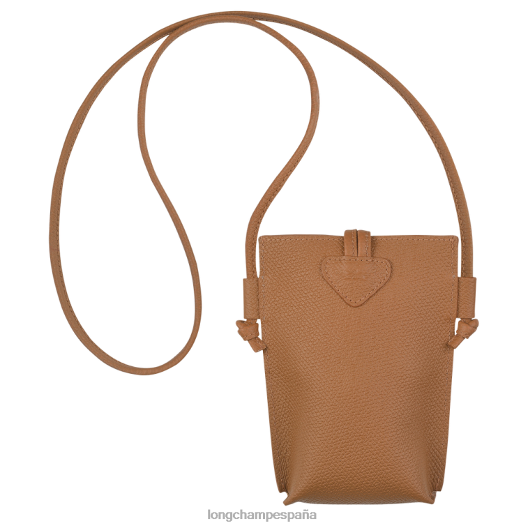 Longchamp funda para teléfono roseau con encaje natural mujer Artículos de cuero 064LB684